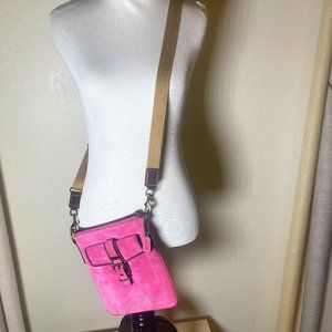 Coach Pink Suede Small Crossbody bag
